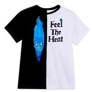 Disney Parks Hades Hercules Feel The Heat Black/White T-shirt Adult Halloween